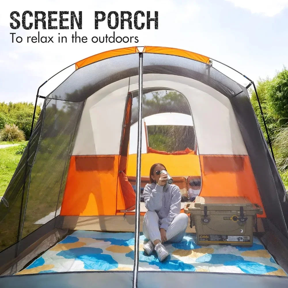 Spacious Camping Tent with Screened Porch