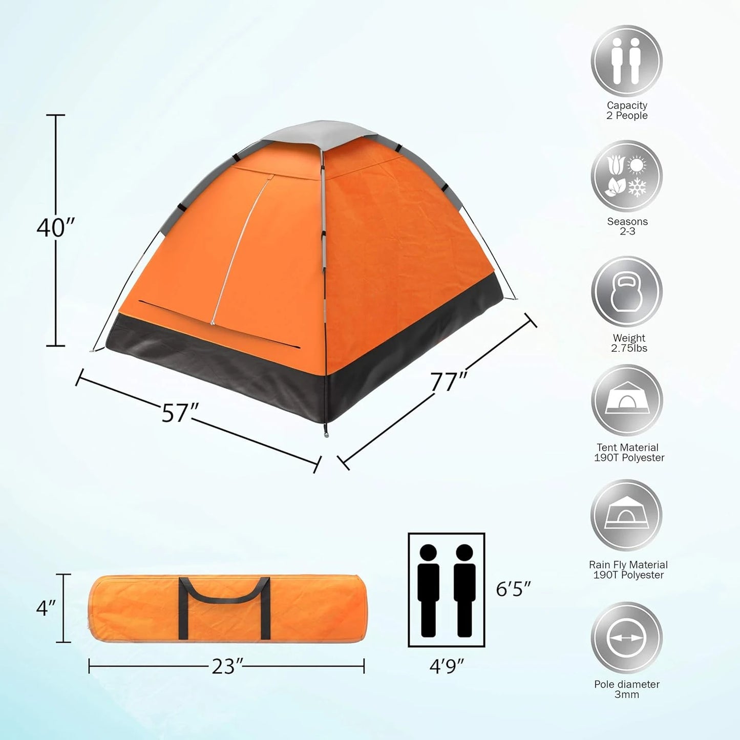 2-Person Camping Tent